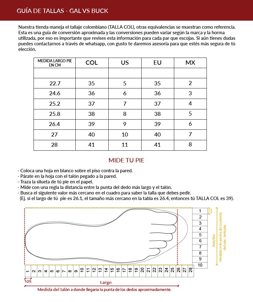 Guia de tallas