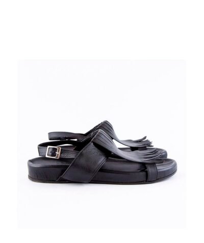 Antusu Gal vs Buck fringe sandal black 1